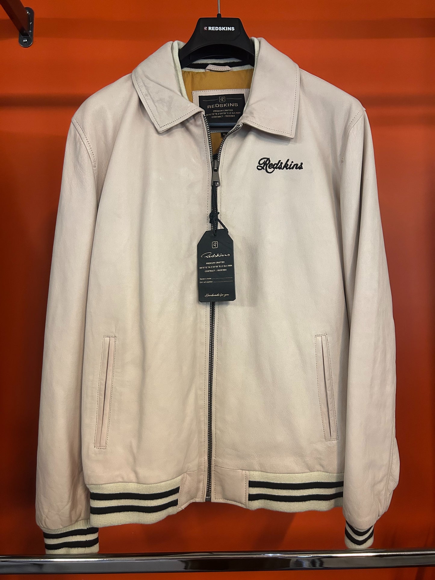 Blouson En Cuir blanc SPARK CARAT