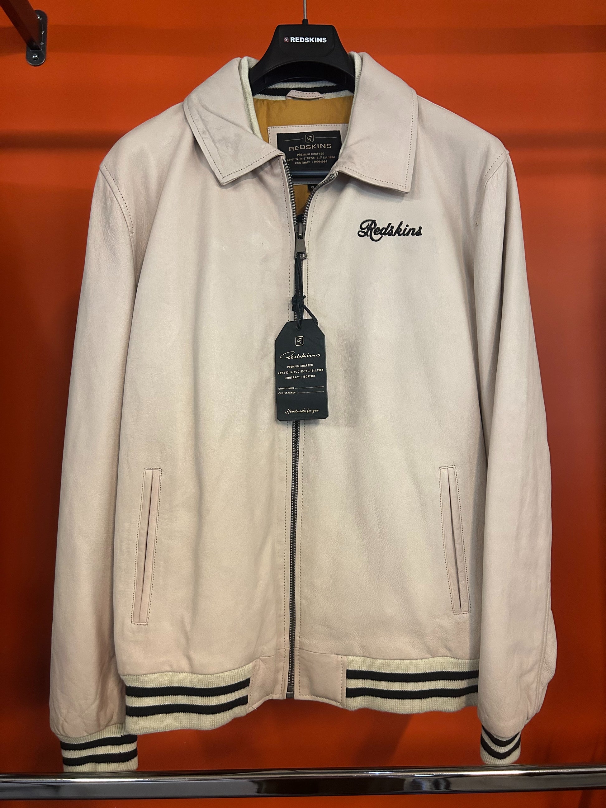 Blouson En Cuir blanc SPARK CARAT