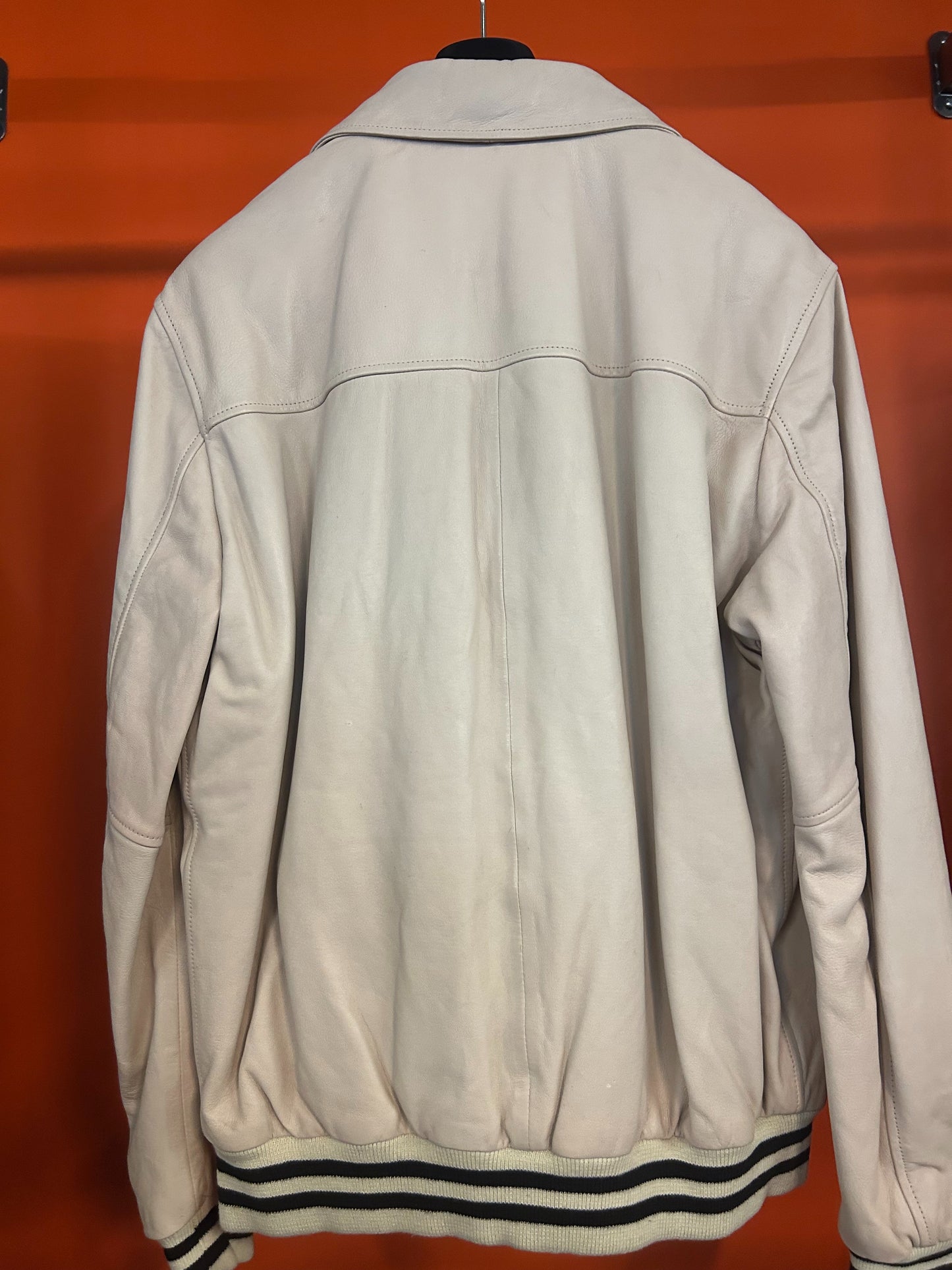 Blouson En Cuir blanc SPARK CARAT