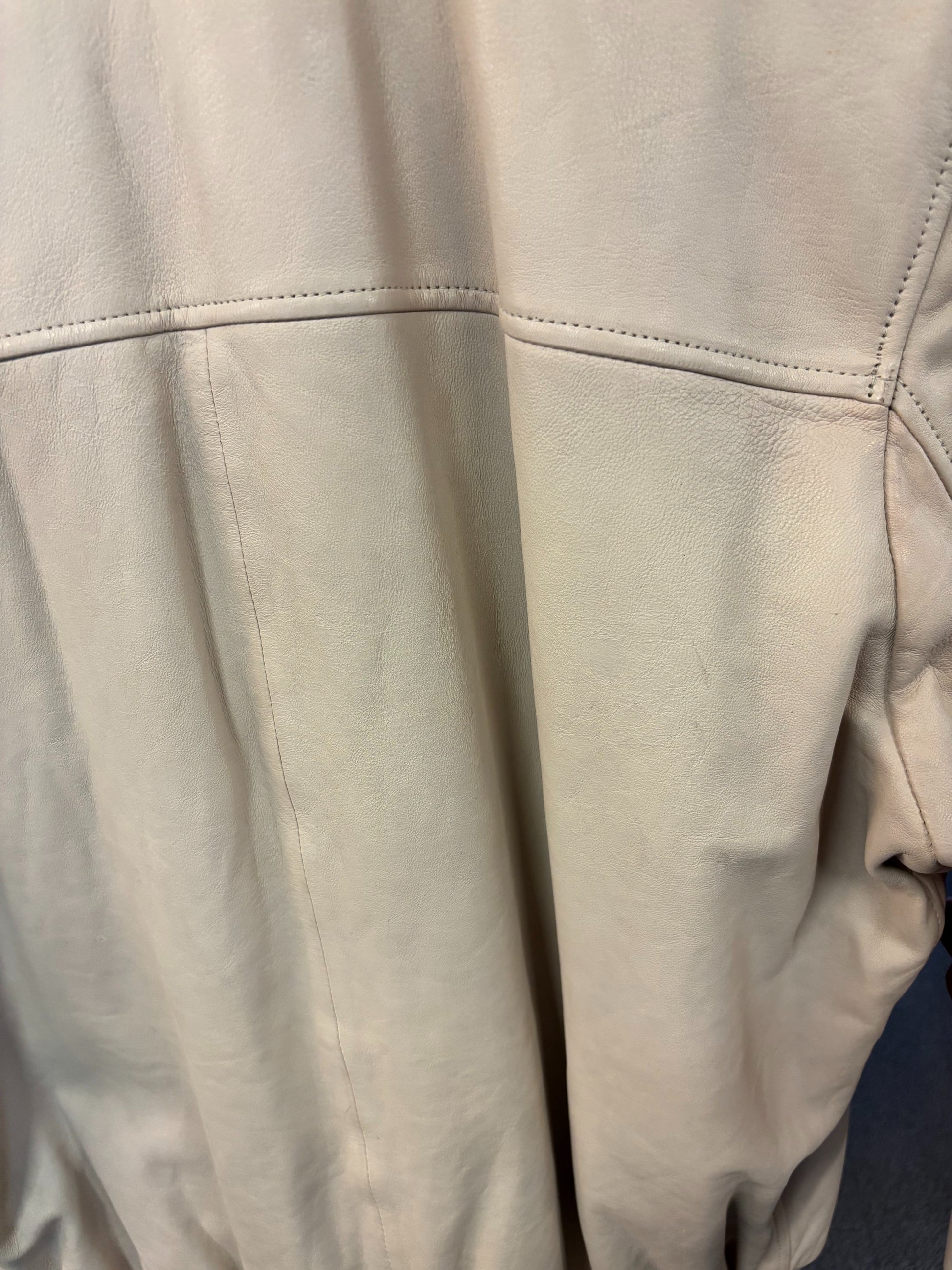 Blouson En Cuir blanc SPARK CARAT