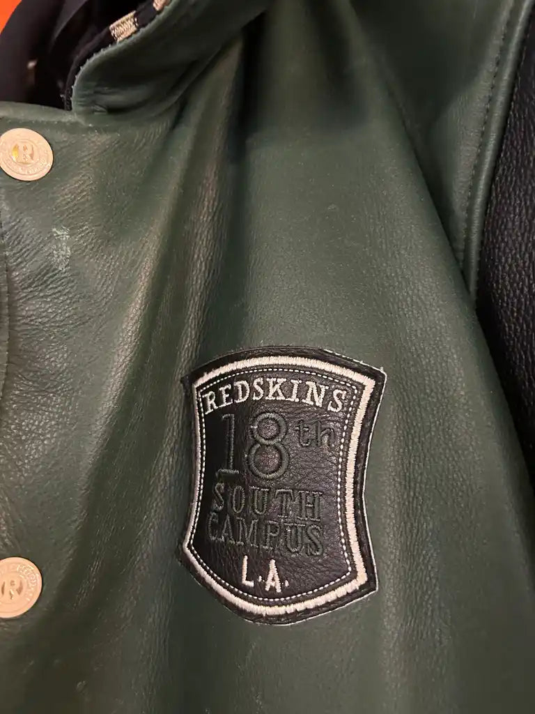 Blouson en cuir vert SKATBOARD COHIBA