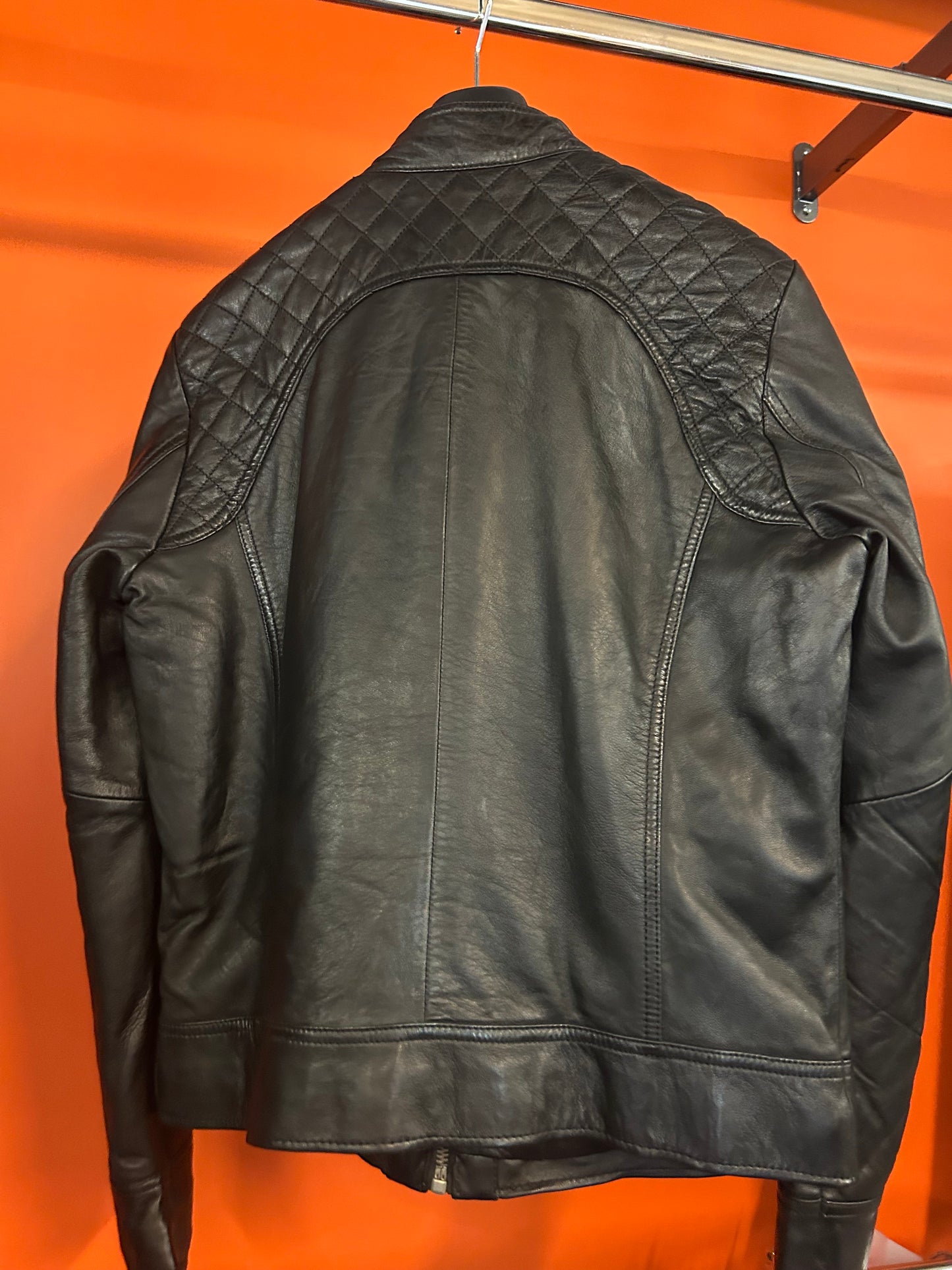 Veste en cuir noire BALBOA HOLSTER
