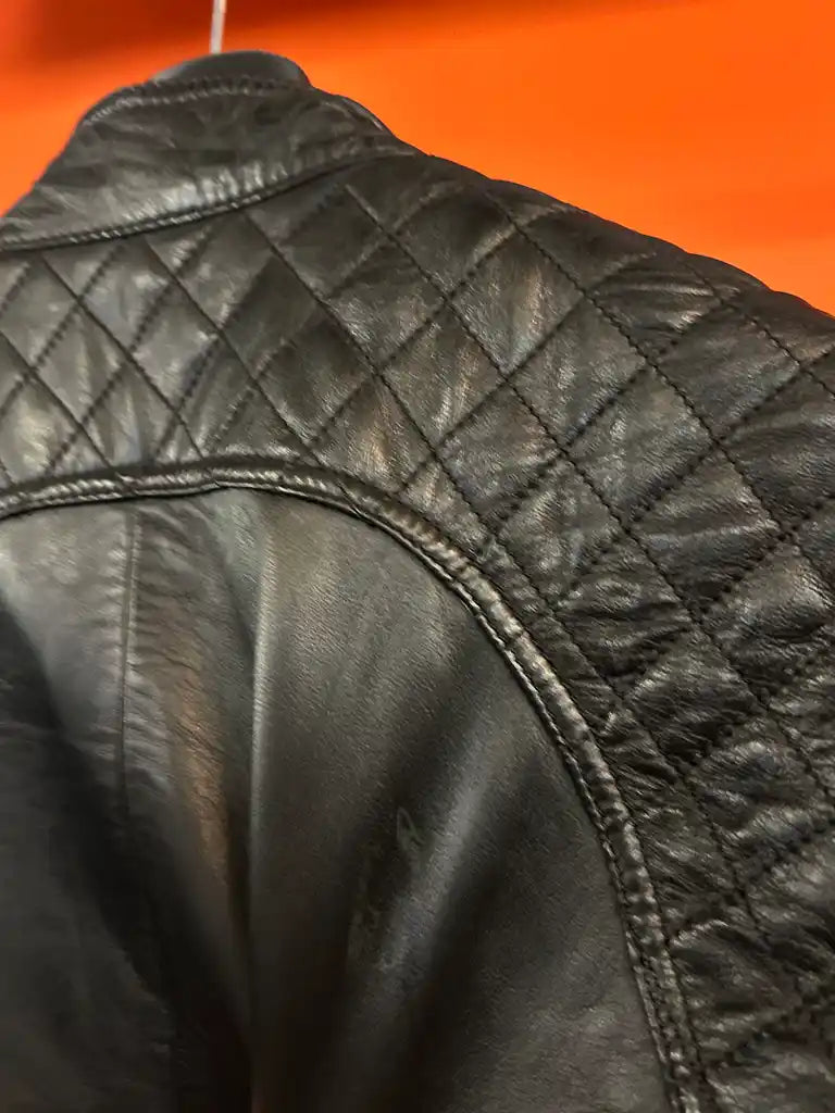 Veste en cuir noire BALBOA HOLSTER