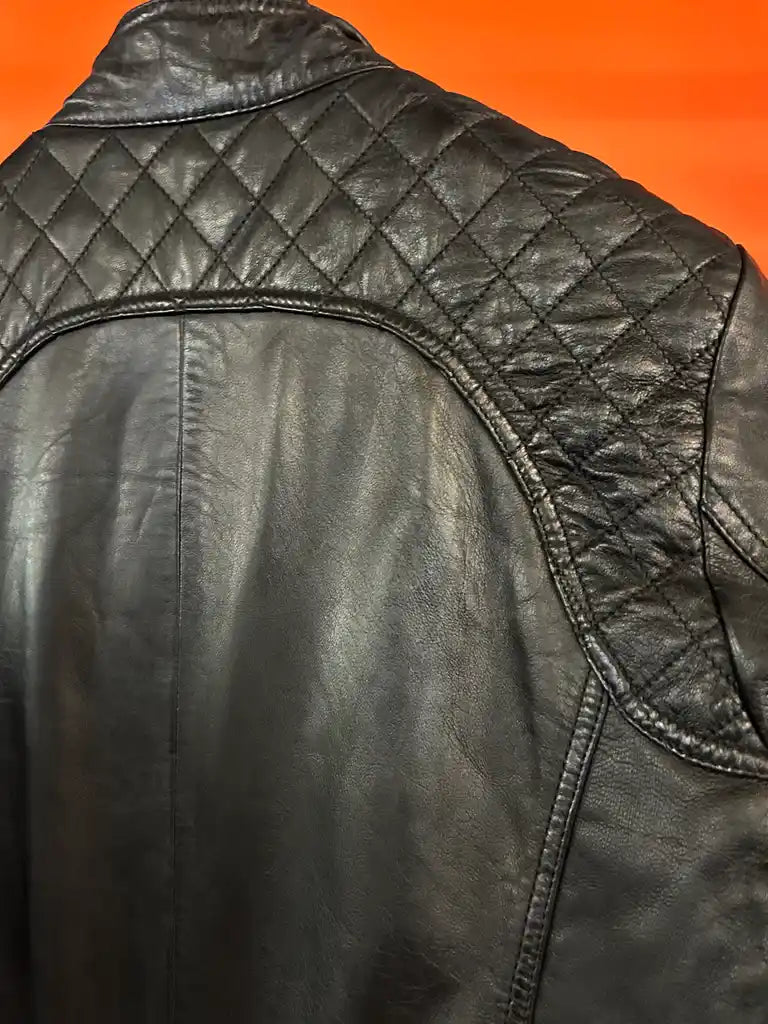 Veste en cuir noire BALBOA HOLSTER