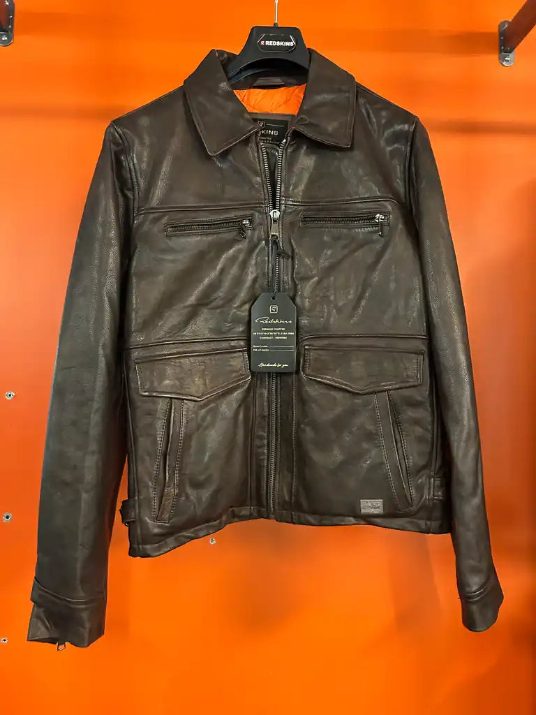 Blouson En Cuir marron SMART ARGUS