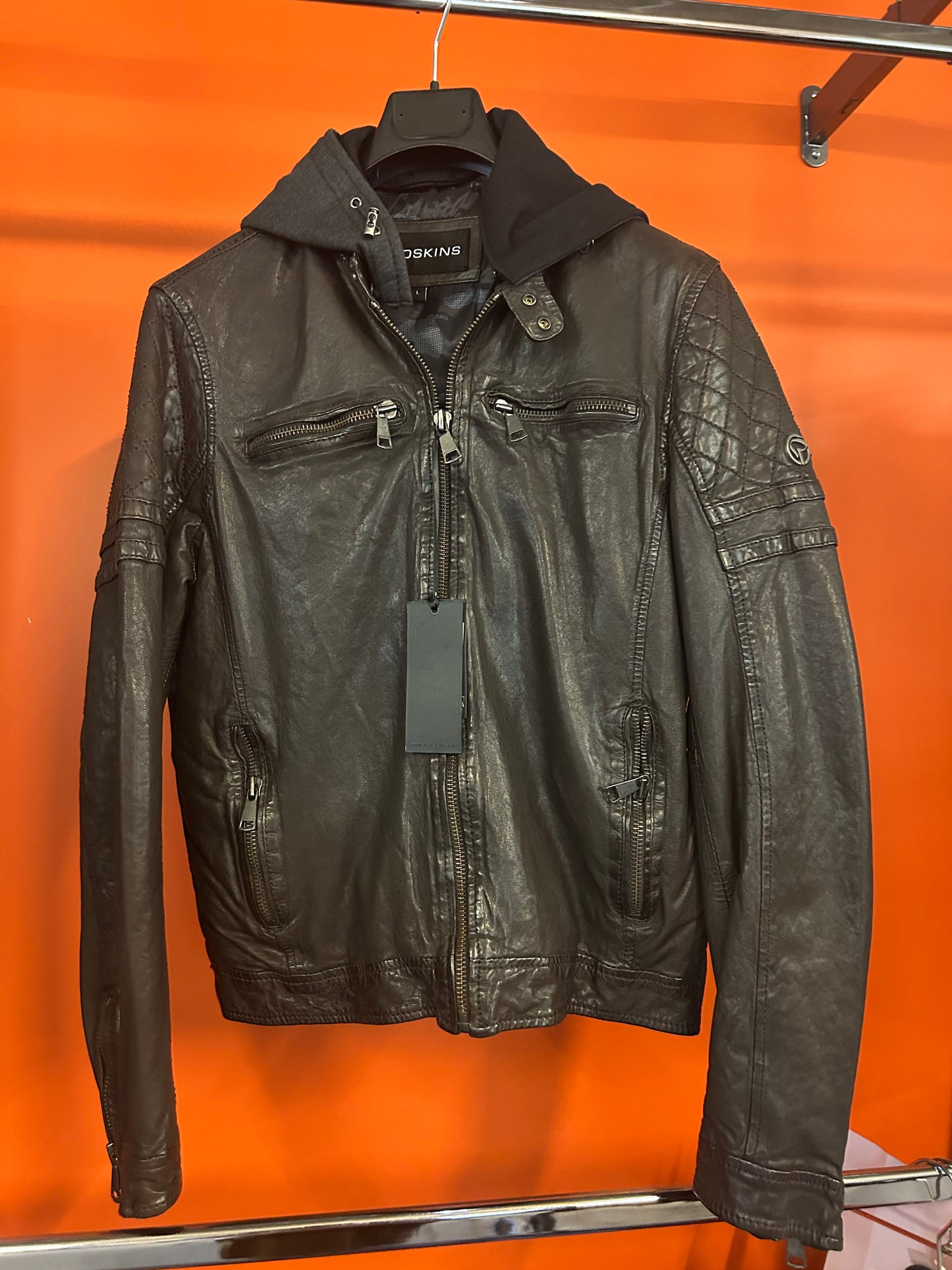 Blouson en cuir cognac RYDE BARCELONA