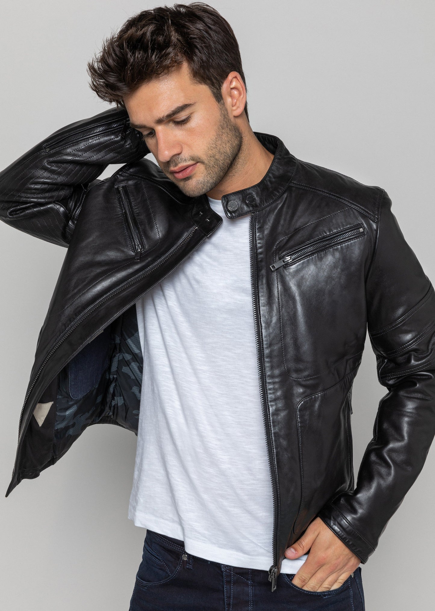 BLOUSON EN CUIR LEERON MOJITO