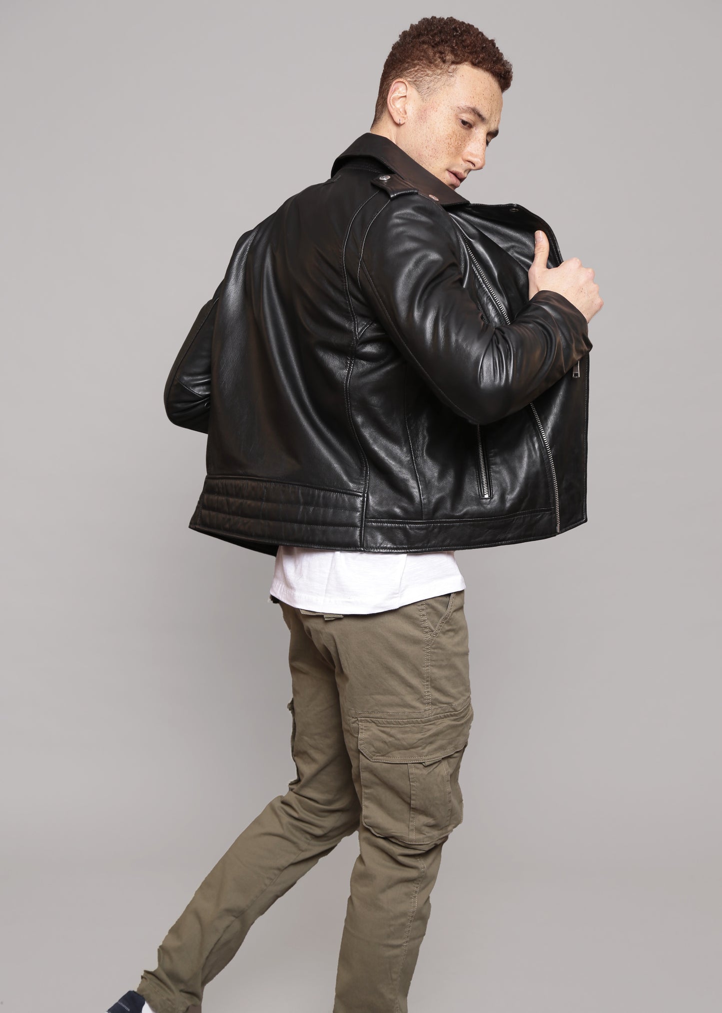 VESTE EN CUIR SPEEDER STONER