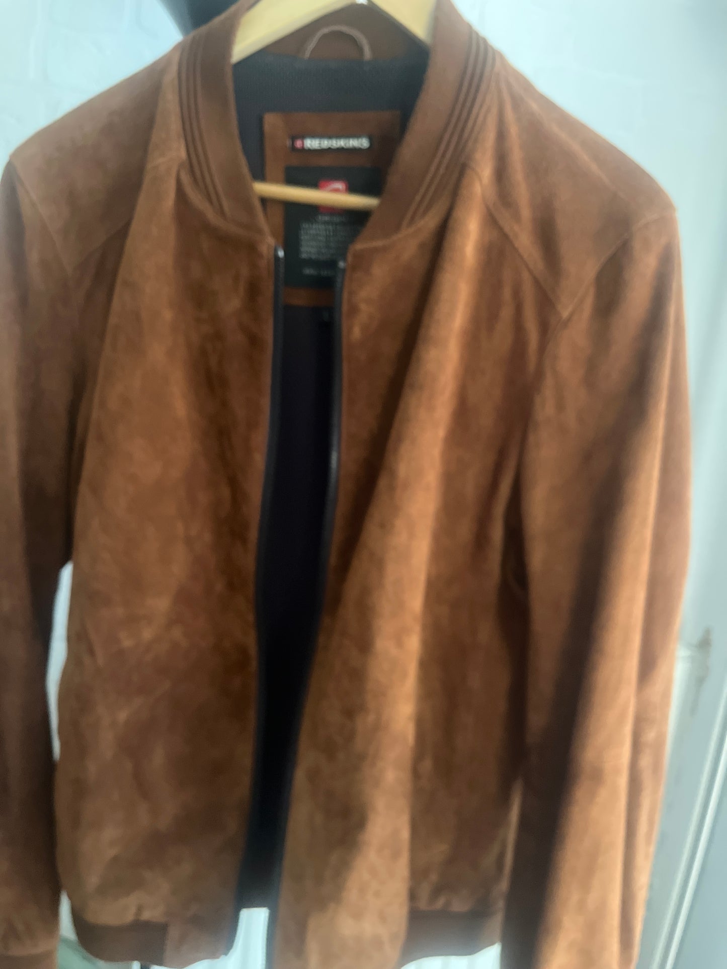 Veste cuir marron