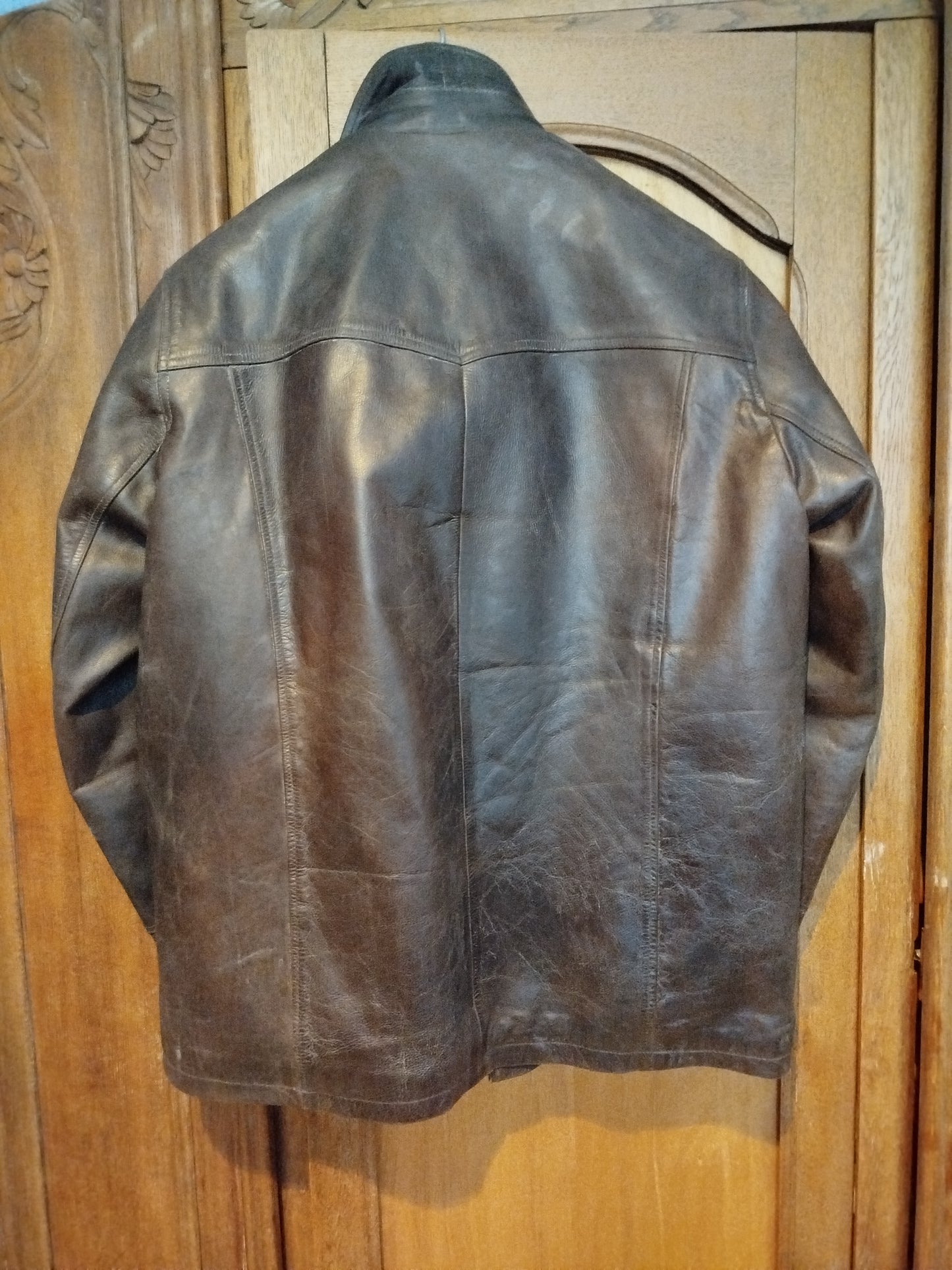 3/4 cuir Redskins marron