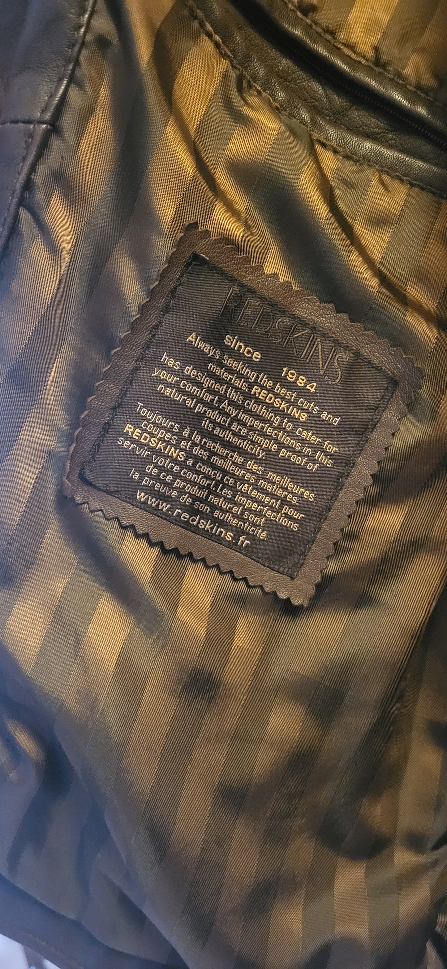 Cuir authentique Redskins