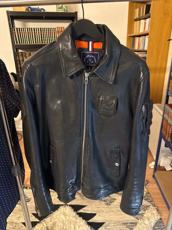 Cuir bleu marine JAEGGER ALPHA