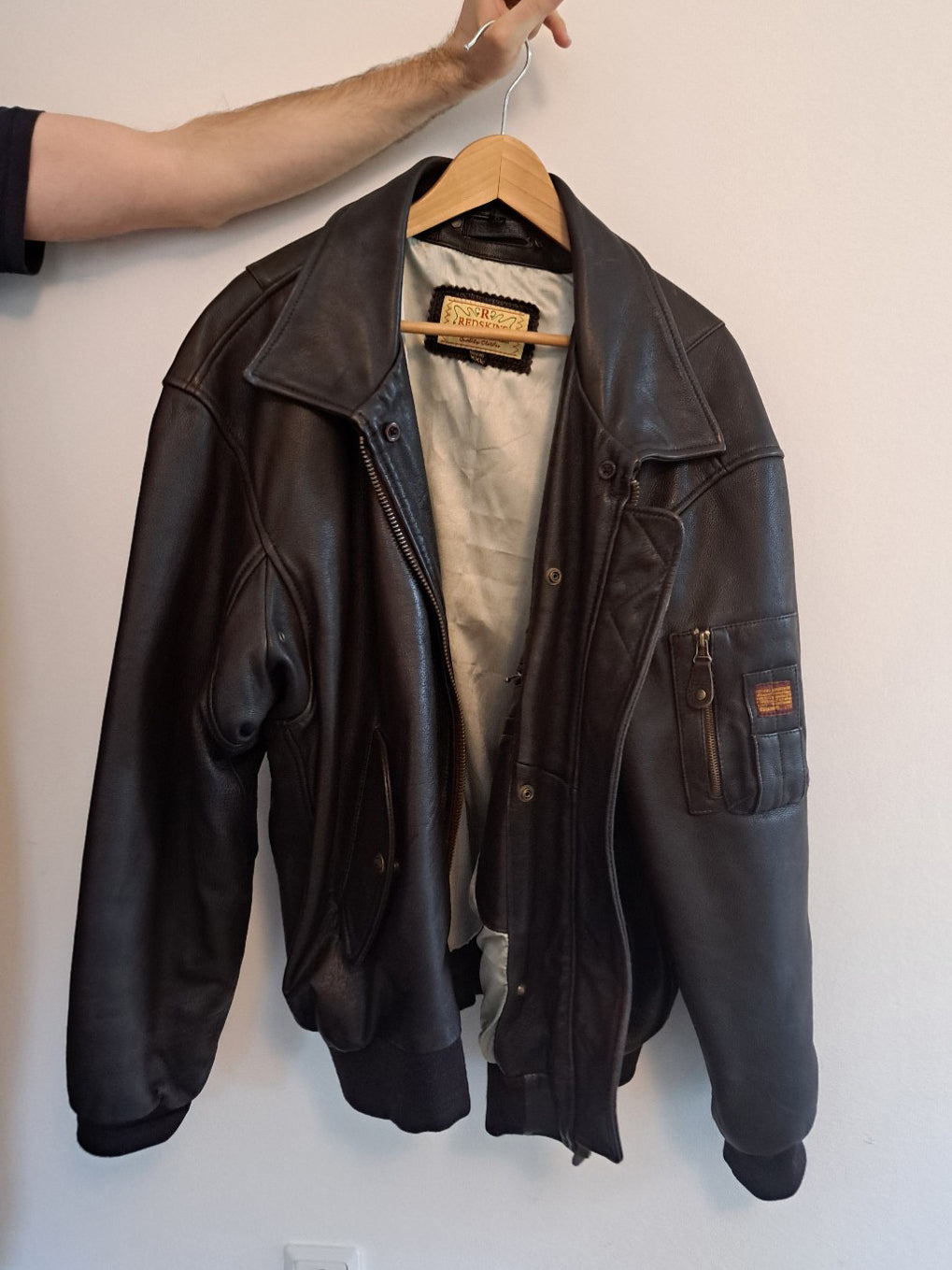 Redskins Territoire Vintage Leather Bomber Jacket