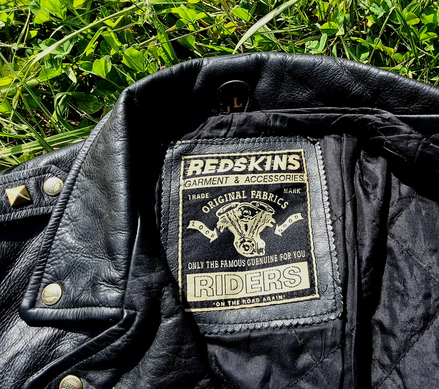 Vintage motorcycle jacket hand painted