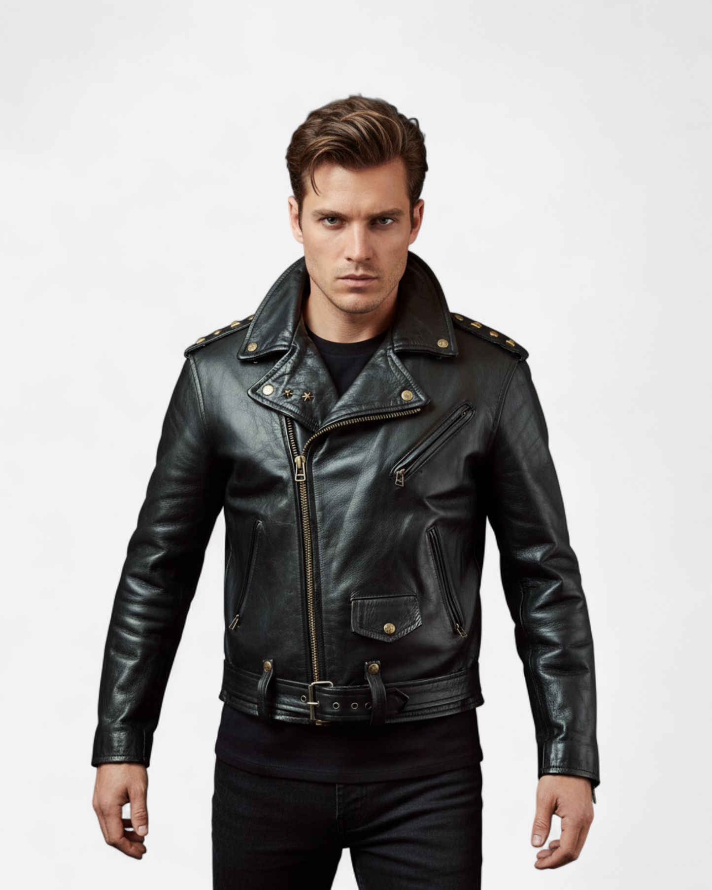 Vintage motorcycle jacket hand painted