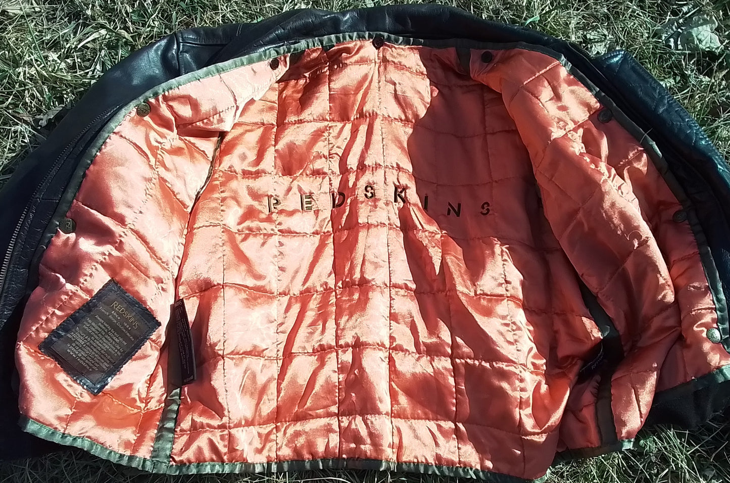 Vintage motorcycle jacket hand painted