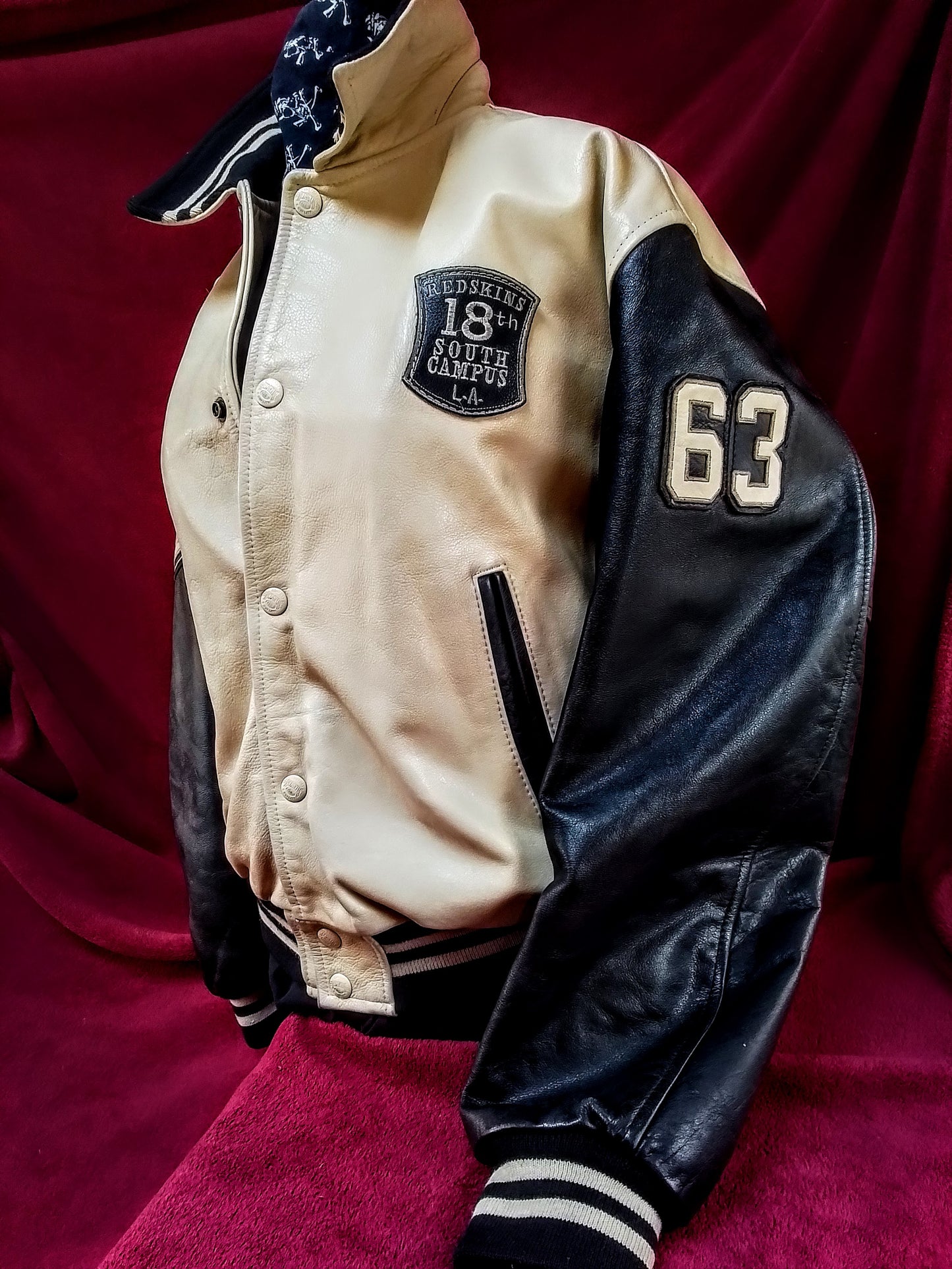 Vintage jacket teddy hand painted