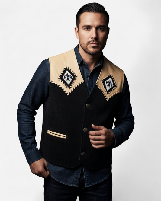 Gilet redskins motif indiens