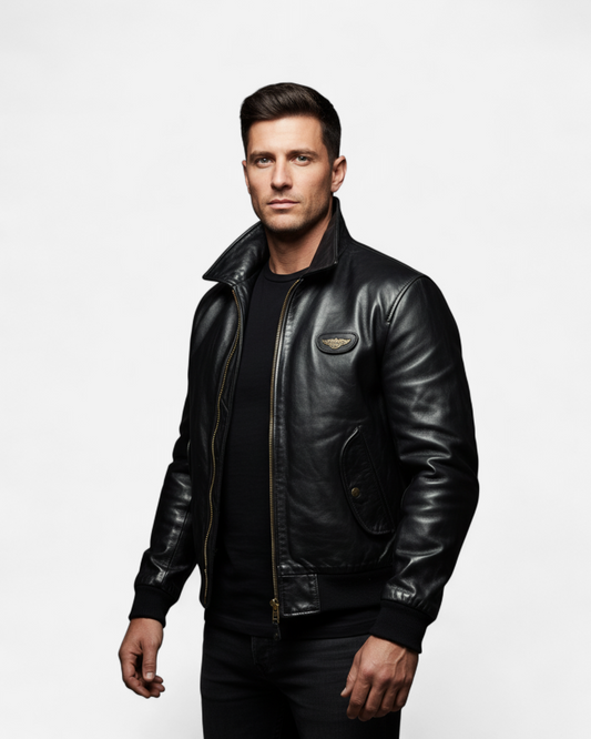 Vintage motorcycle jacket hand painted