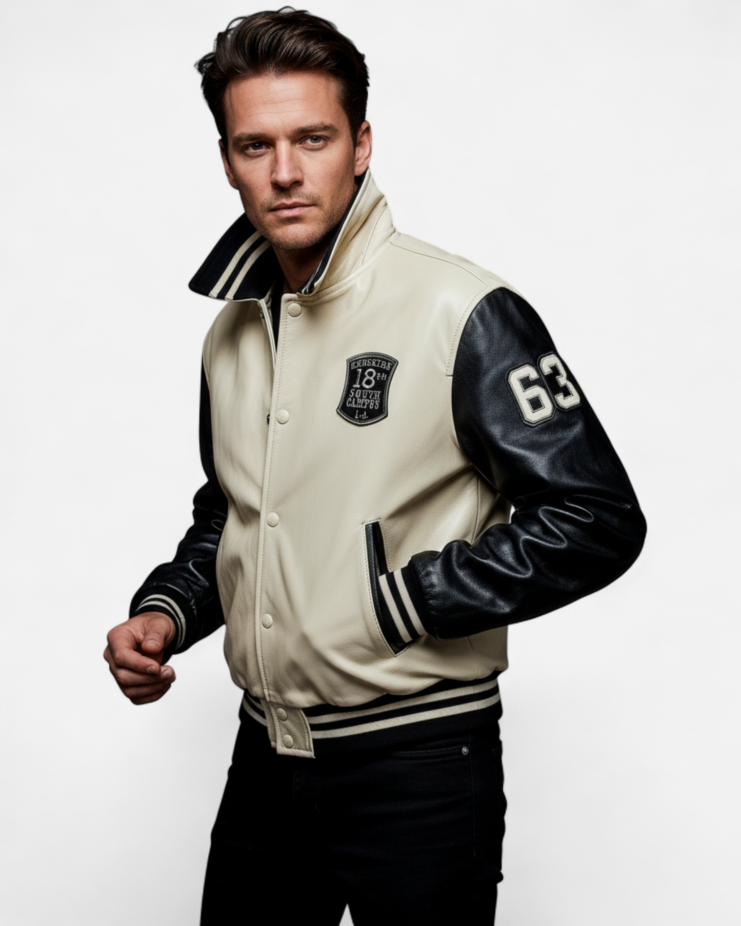 Vintage jacket teddy hand painted