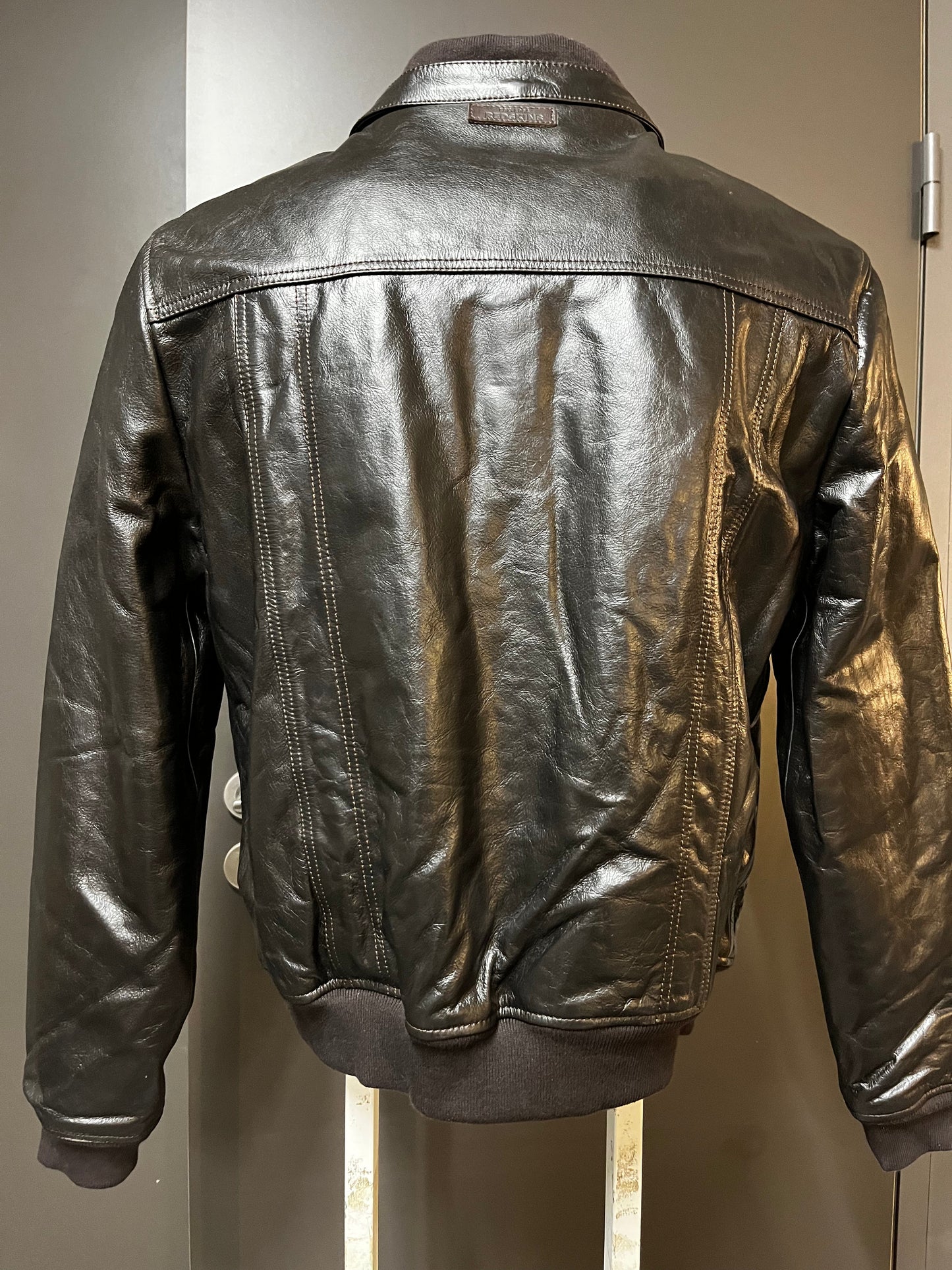 Blouson En Cuir marron RUBBETS STARDUST