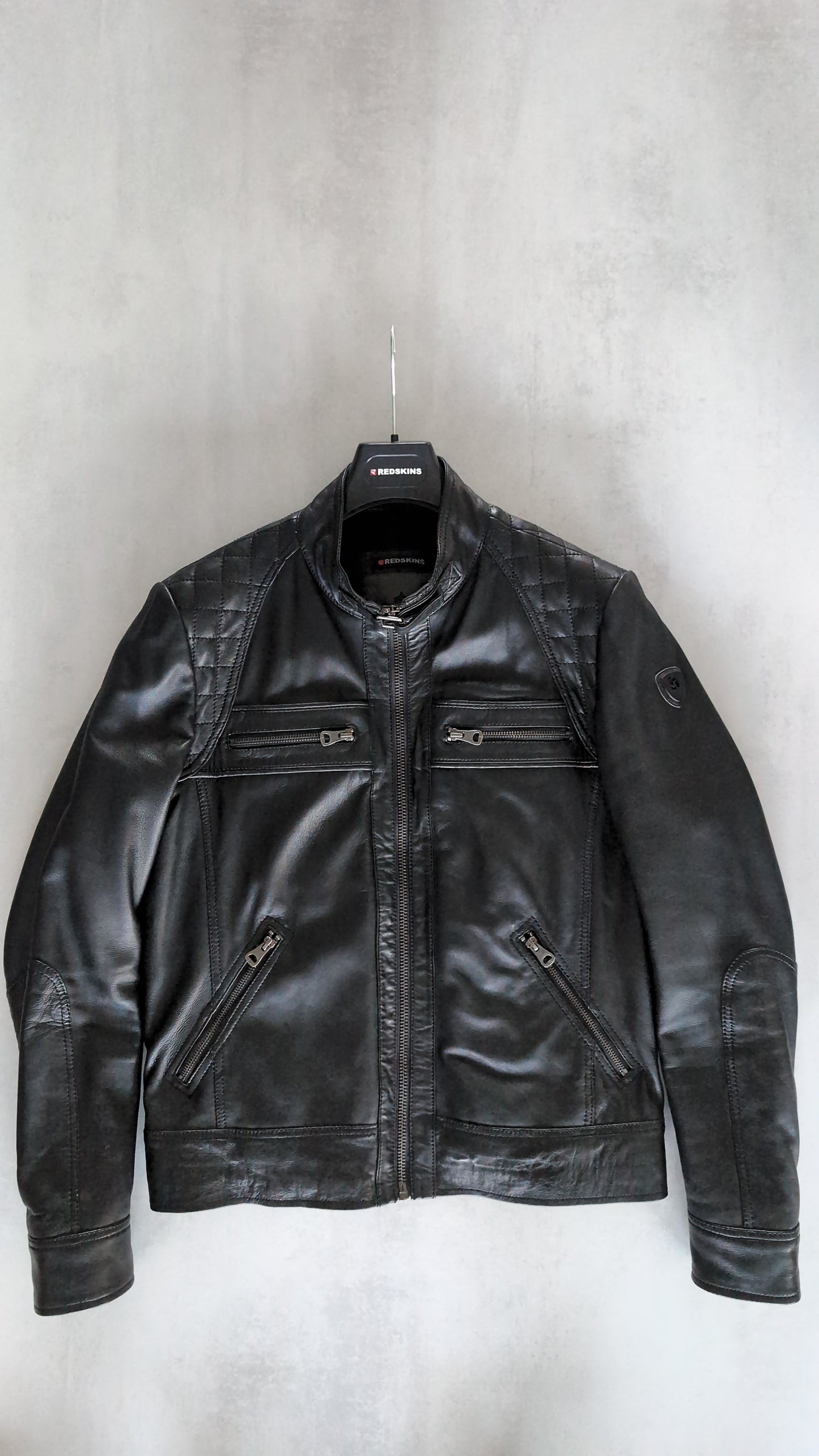 Veste en cuir noire BALBOA HOLSTER