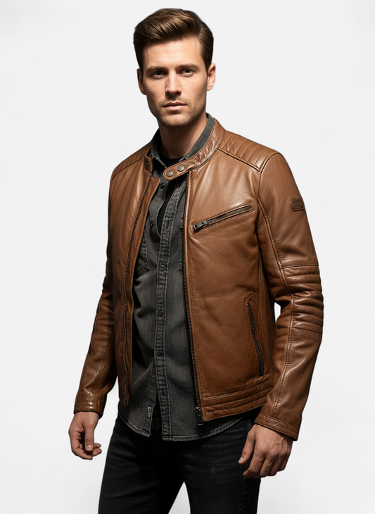 Veste cuir en excellent état ( neuve )