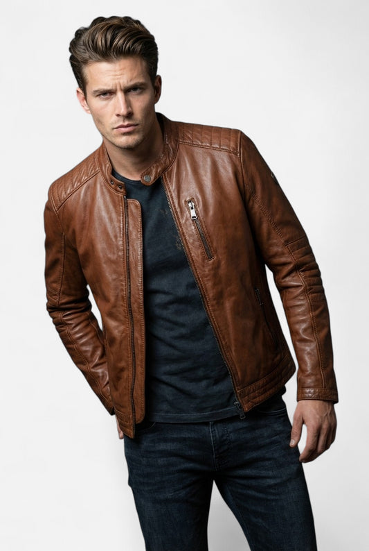 Veste cuir en excellent état ( neuve )