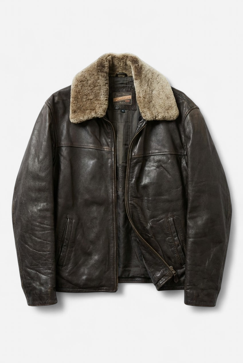 Blouson cuir noir mirage