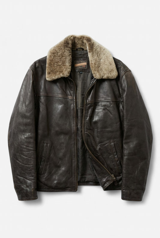 Blouson cuir noir mirage