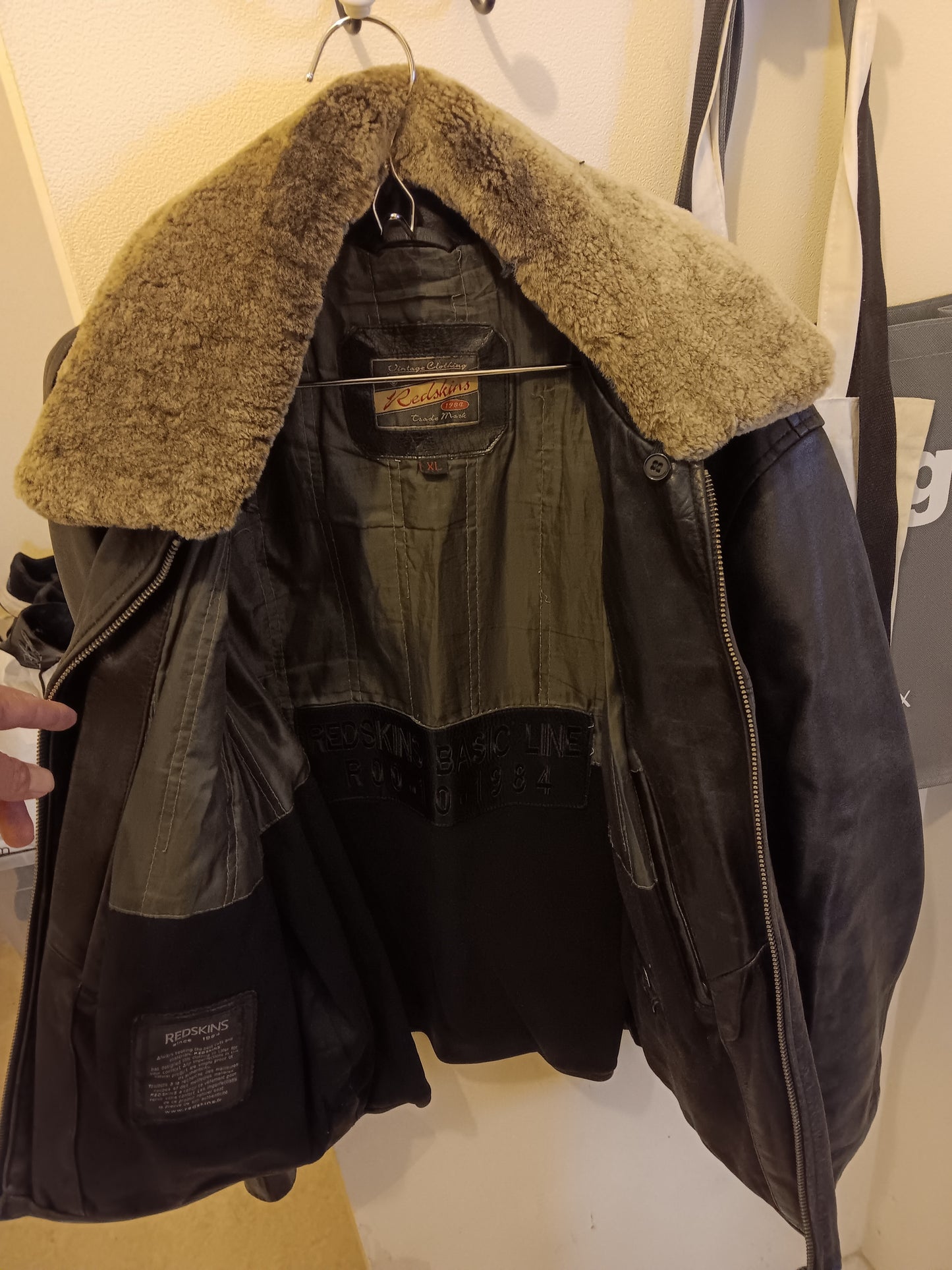 Blouson cuir noir mirage