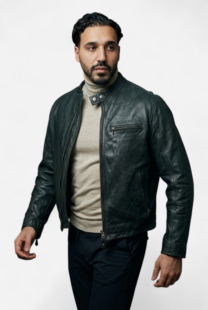 Veste cuir noir assez legere