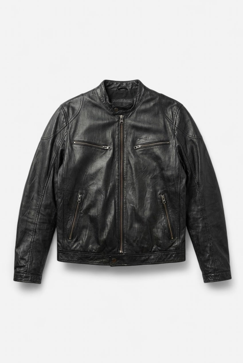 Veste cuir noir legere