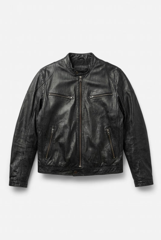 Veste cuir noir legere