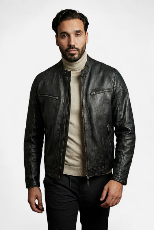 Veste cuir noir legere