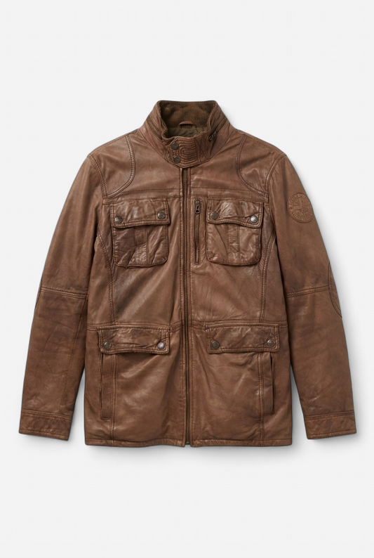 Veste cuir Redskins homme marron – neuve avec étiquette – style vintage