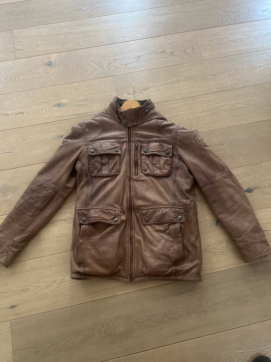 Veste cuir Redskins homme marron – neuve avec étiquette – style vintage