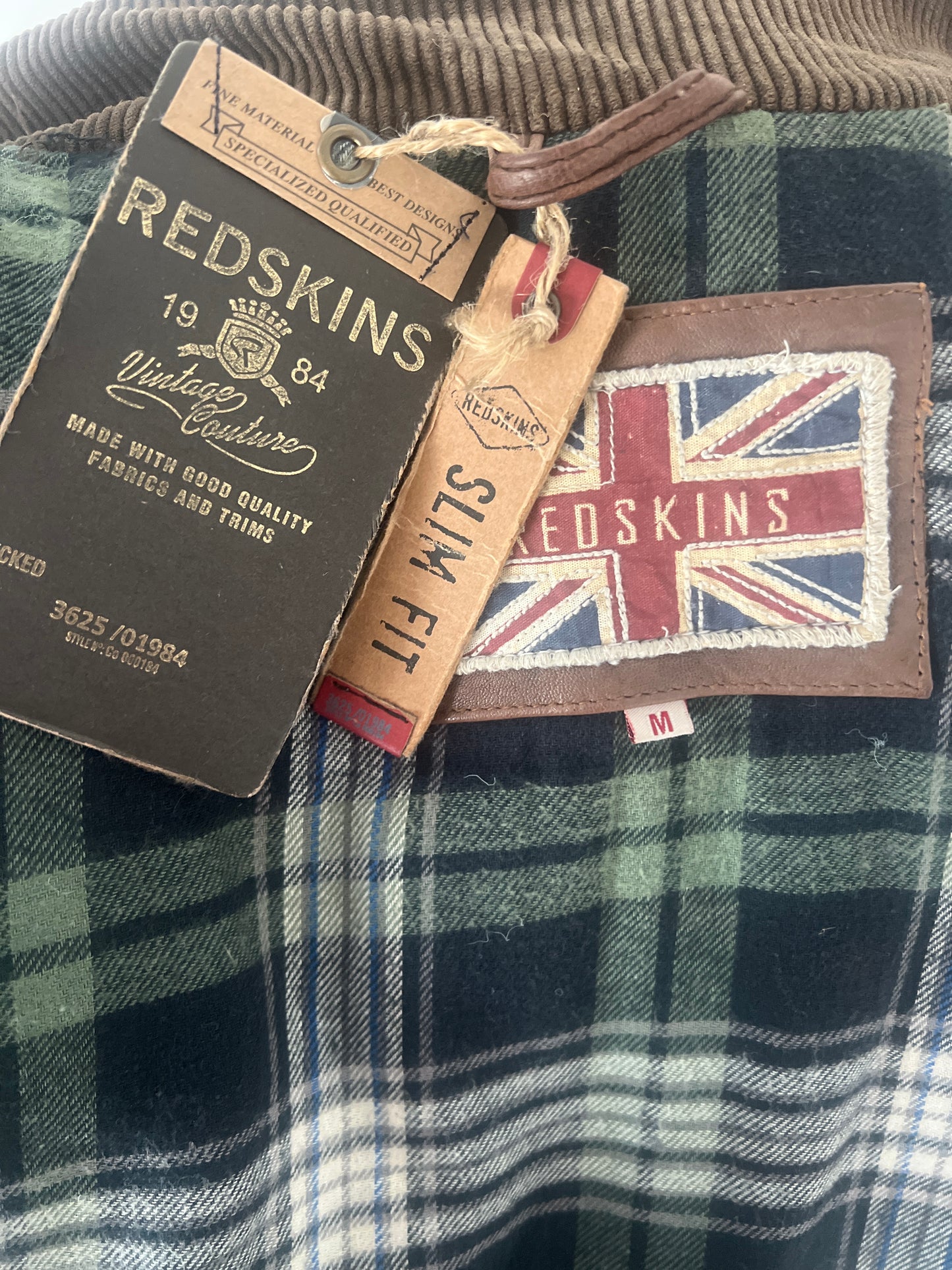 Veste cuir Redskins homme marron – neuve avec étiquette – style vintage