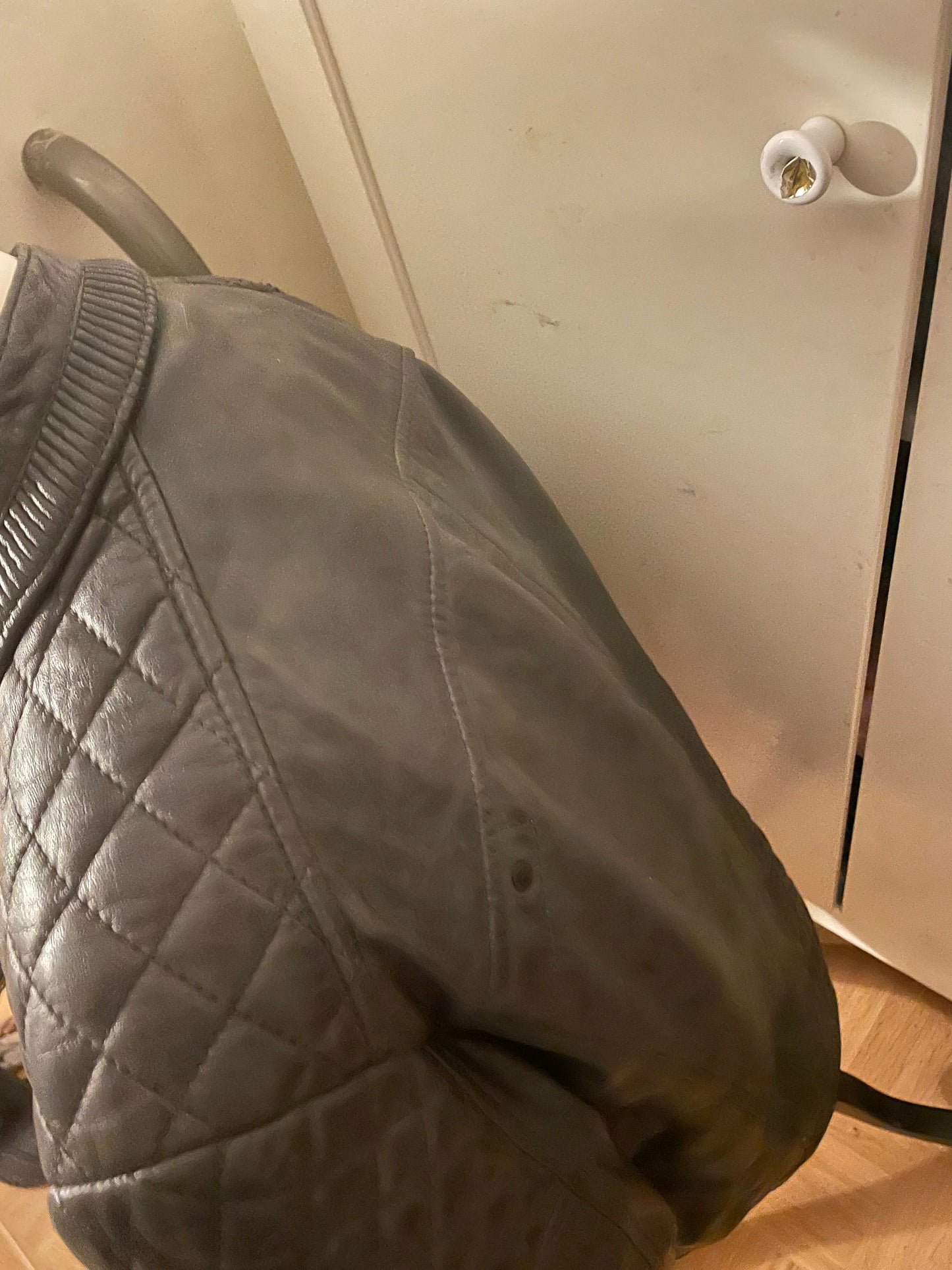 VESTE EN CUIR DE MOTARD