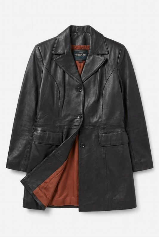 Veste noire cuir femme