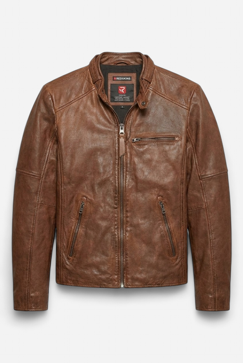 veste en cuir vintage