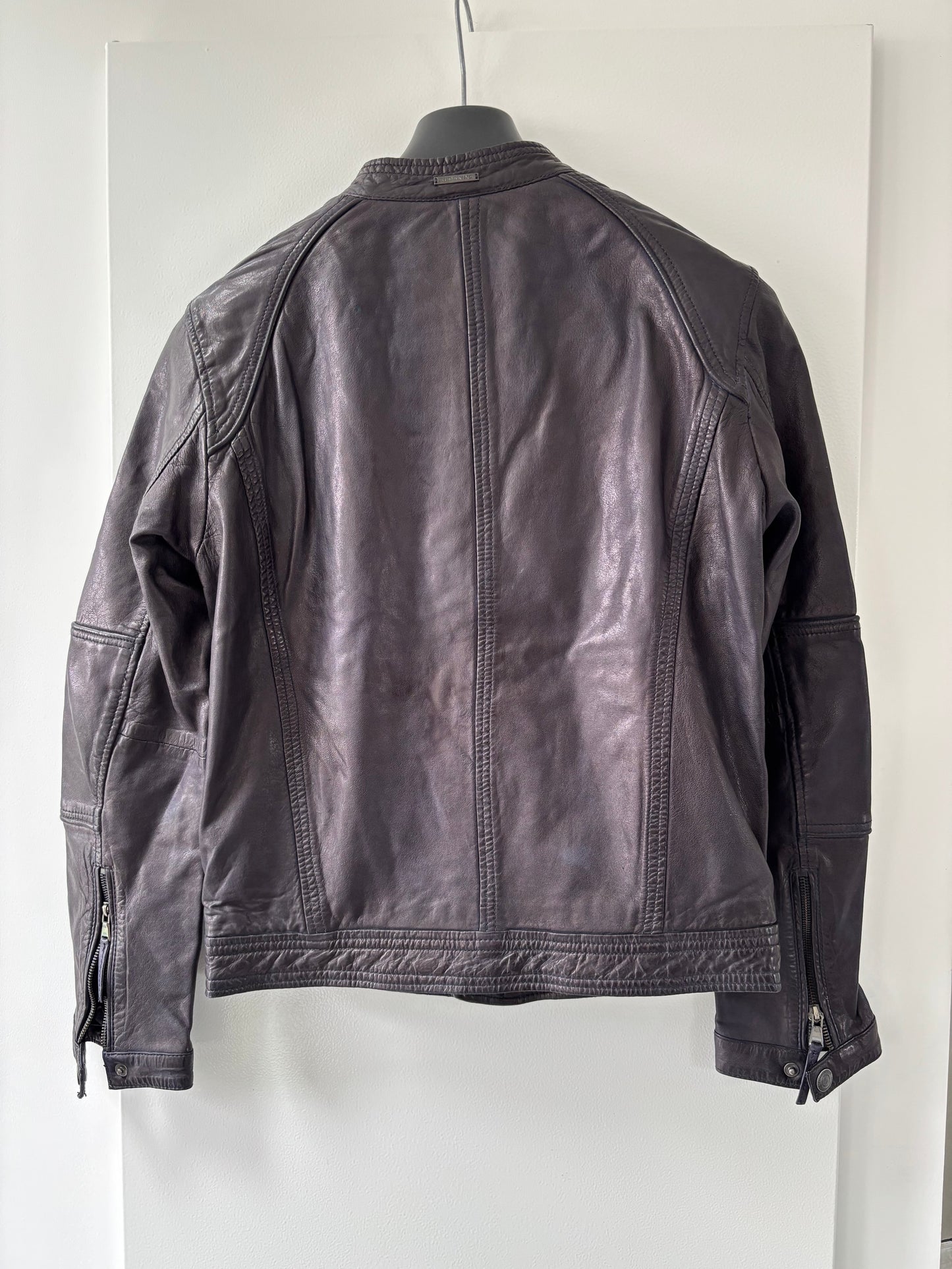 Blouson cuir Redskins Nicholson bleu marine