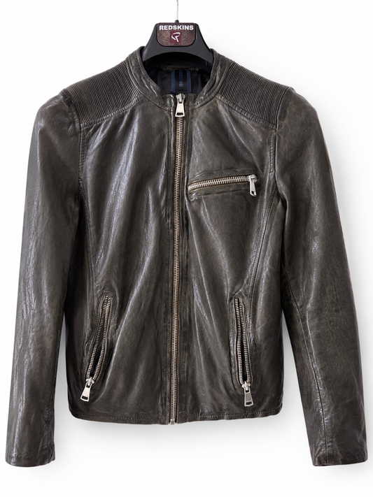 Blouson cuir Redskins Jan Cross Kaki