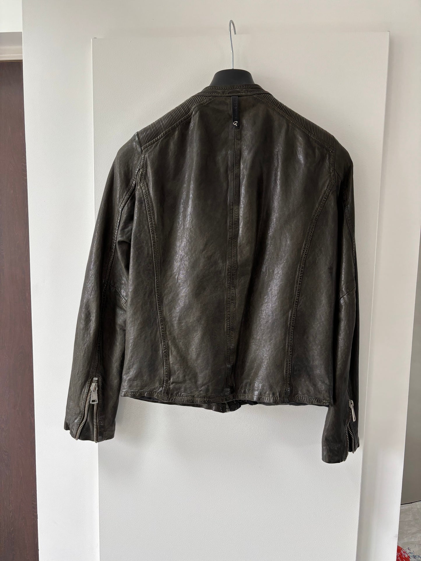 Blouson cuir Redskins Jan Cross Kaki
