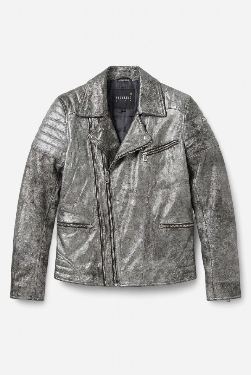 Perfecto homme gris métallisé