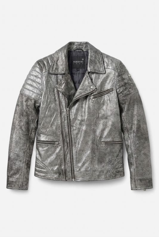 Perfecto homme gris métallisé