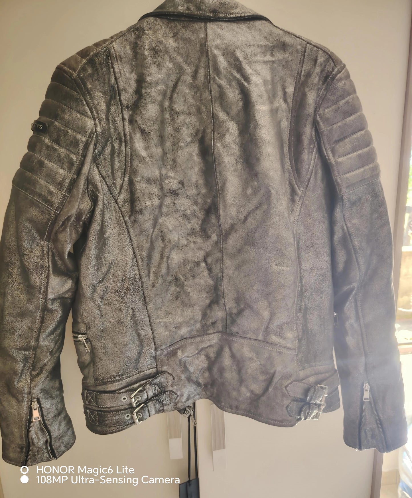 Perfecto homme gris métallisé