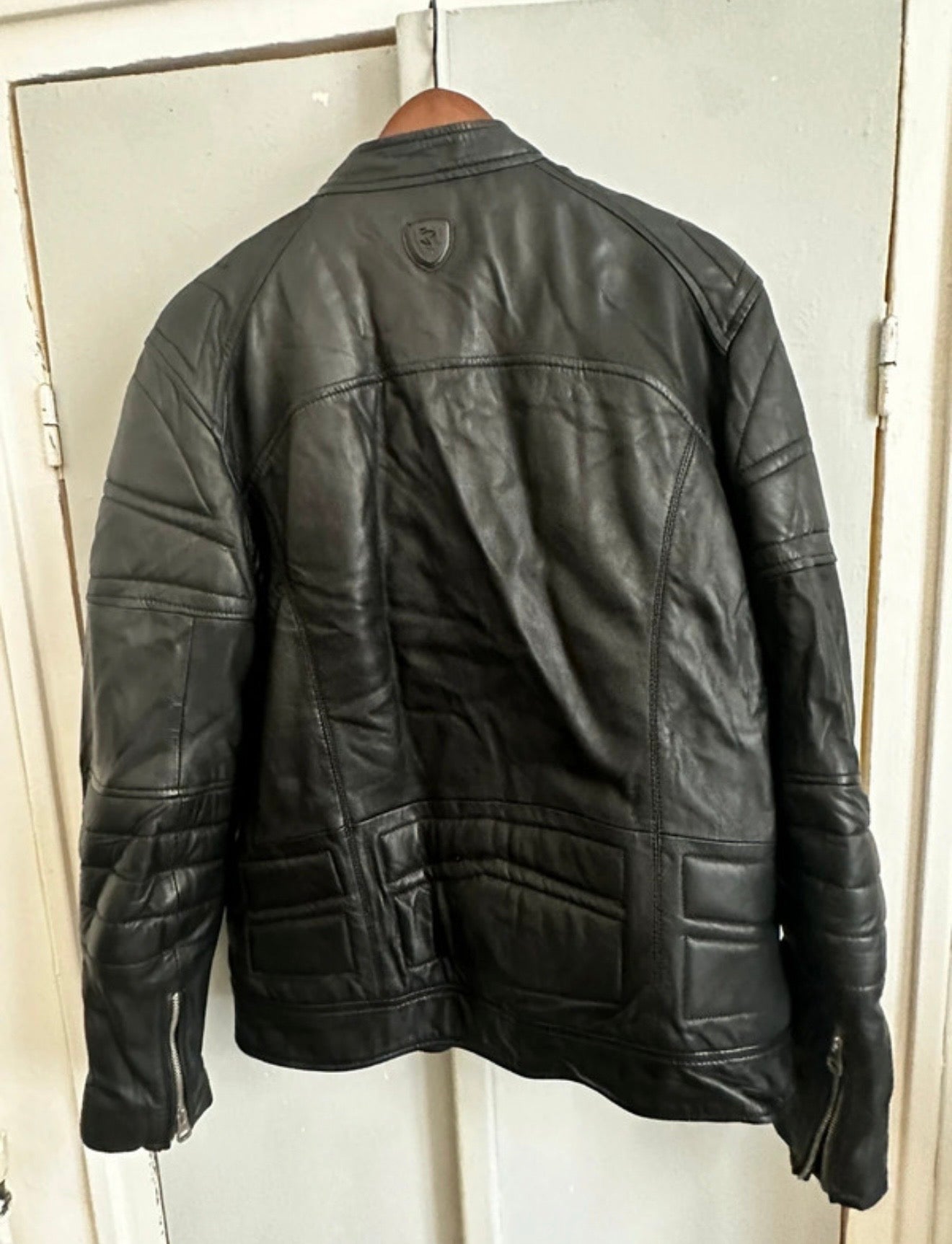 Blouson en cuir noir Redskins - taille XXL