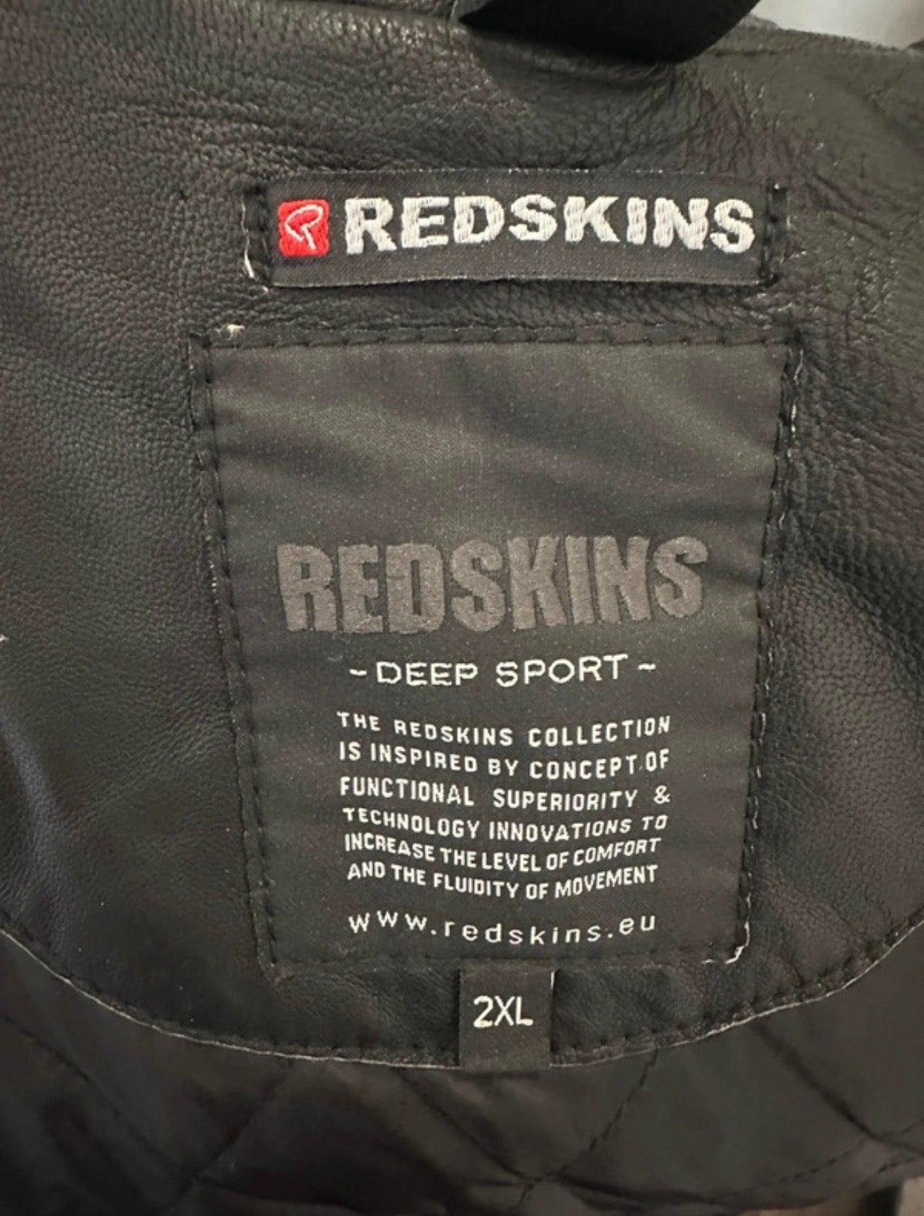 Blouson en cuir noir Redskins - taille XXL