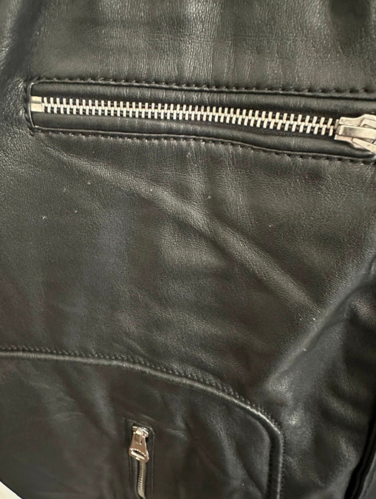 Blouson en cuir noir Redskins - taille XXL
